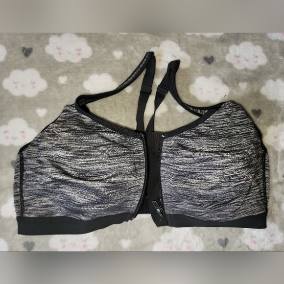 Victoria Sport Knockout zip front racer back sports bra size 34D/D75 - Picture 1 of 2